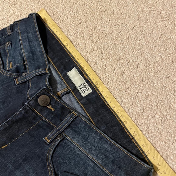 David Kahn Dark Wash Denim Skinny Boot Cut Jeans 26 - Picture 6 of 7